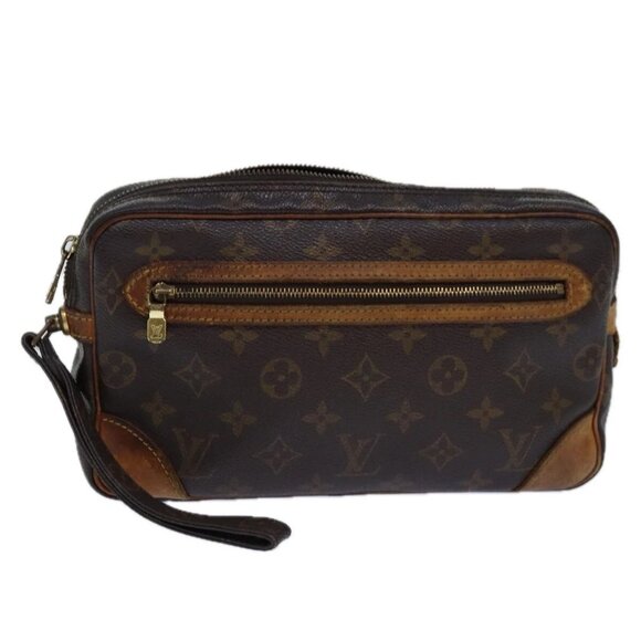 LOUIS VUITTON Monogram Marly Dragonne GM Clutch Bag M51825 LV Auth - Picture 1 of 16
